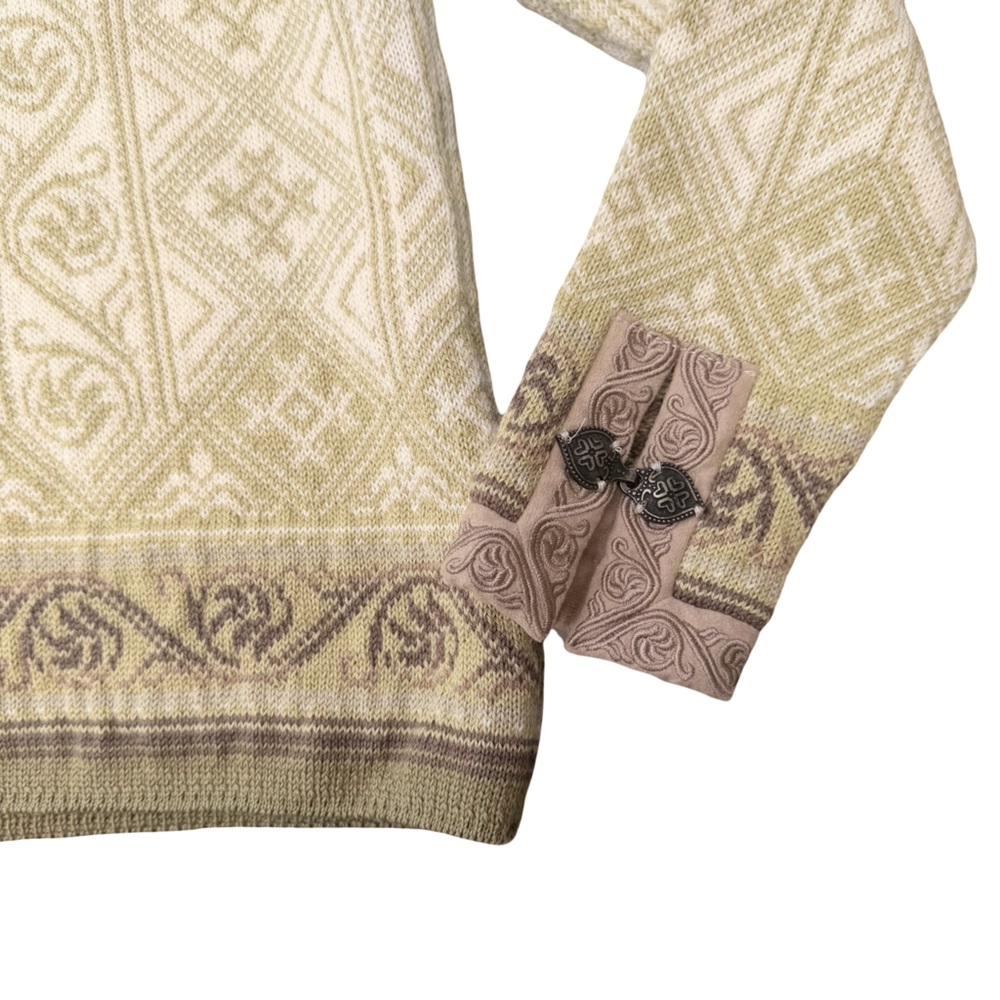 Dale of Norway Fair Isle Wool Mock Neck Pullover Sweater - Picture 2 of 9